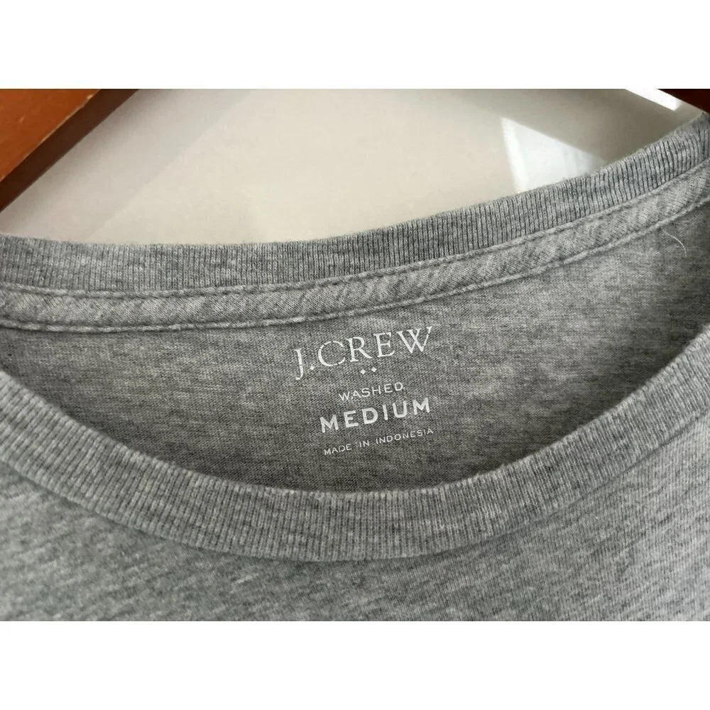 J.Crew Washed Tee Cotton Crewneck T-Shirt Gray Short Sleeve Size Med